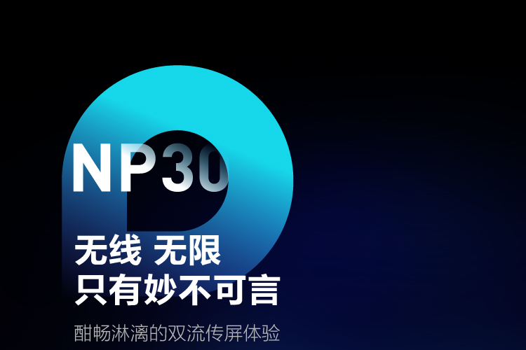 NP30無線無限隻有妙不可言，酣暢淋漓的雙流傳屏體驗